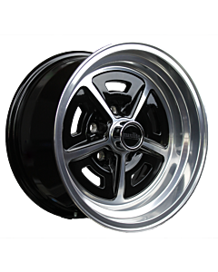 Alufelge 7x15 Maxilite Magnum 500 schwarz/glanzgedreht Pontiac