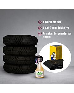 MERCEDES 190SL REIFEN-KOMPLETTSET 4 Stück 6.40/7.00R13 87S TL Michelin ZX + Schlauch Ventillochreduzierung TR-15/13 GRATIS: Dr.Wack P21S HighEnd Felgenreiniger,750ml