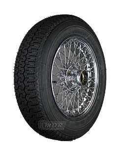 XW452C Speichen-Komplettrad 4.5x15 MWS verchromt 165R15 86S Michelin XZX montiert und gewuchtet