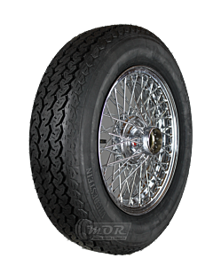 XW452C Speichen-Komplettrad 4.5x15 MWS chrom 165R15 86H Vredestein Sprint Classic montiert und gewuchtet