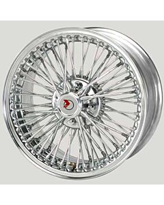 7.0X15 BXW711 TL, chrom, LK 4x100, 64 Speichen Bolt-On MWS