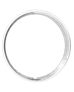 Trim Ring - 17 Inch Hot Rod Ribbed Stainless