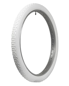 28X2 1/2 X2 Knopf / Button Coker 2PR all white Clincher tire, Rim Circumference 1820mm