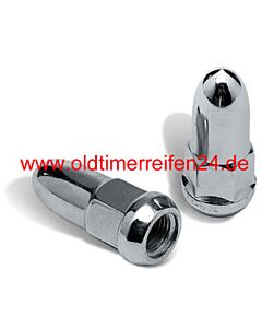 Radmuttern Bullet chromed - 1/2 Zoll